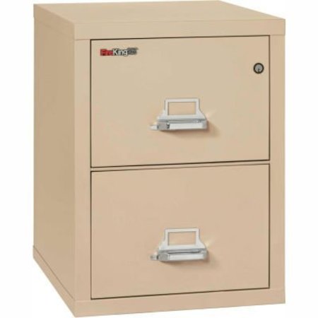 FIRE KING Fireking Fireproof 2 Drawer Vertical File Cabinet - Letter Size 17-11/16"W x 25"D x 28"H - Putty 21-825CPA